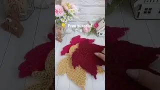 The Secret to Elegant Crochet Leaf Table Decor #crochetcoaster #tabledecoration #crochetleaf