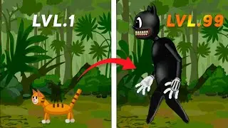 Cartoon Cat Level Up Boss / Cartoon Cat VS Slenderman / Drawing cartoons 2