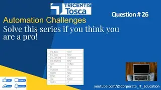 Not a table | TOSCA Obstacles | TOSCA Automation Challenge #30
