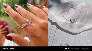 Anel florzinha aberto cravada em garras - 73388