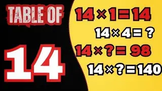 14 ka table |table of 14 |Multiplication table of 14| Maths table for kids #table #education 