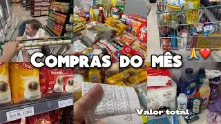 COMPRAS DO M&Ecirc;S DE FEVEREIRO QUANTO GASTAMOS NO MERCADO? 🛒❤️