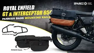 Royal Enfield GT & INTERCEPTOR 650 | Soft Pannier Bags with Mounting Rails - SPAREZO
