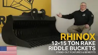 12 - 15 TON RAKE RIDDLE BUCKET - Key Specs & Best Uses | Rhinox Group US