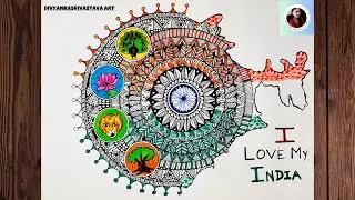 Happy Independence Day Mandala Art | 15 August Drawing | Independence Day Drawing 