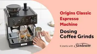 Origins Classic Espresso Machine | Dosing Coffee Grinds | Coffee Guide | Sunbeam
