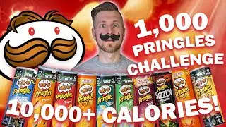 IMPOSSIBLE 1,000 PRINGLES, 10 CAN, 10,000+ CALORIE CHALLENGE DEFEATED @Beardmeatsfood | Max vs Food