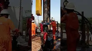 Making up 13 3/8in Casing Joints #drillingoperations #oilandgas #drilling