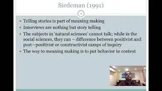 Interviewing and field research - Research methods