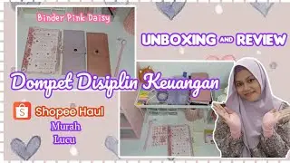 UNBOXING dan REVIEW DOMPET DISIPLIN KEUANGAN DOMPET SAVING CHALLENGE 'Binder Pink Daisy' Shopee Haul