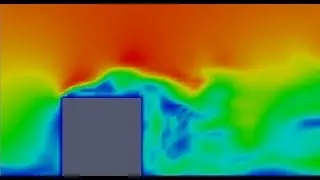 Flow around a wall mounted cube