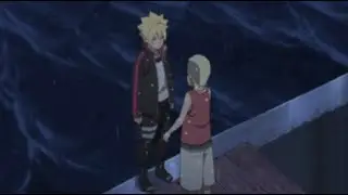 Boruto se lanza de la borda para evitar que Kobuna lo aviente | Boruto