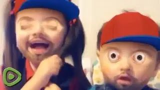 Brother and sister try out a new Snapchat filter with hysterical results