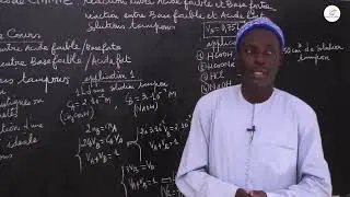 Exercices - Terminale S - PC  : Réaction entre base faible et acide fort solution tampon / Suite 5