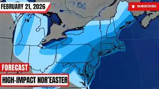 Nor'easter Expected to Bring Blizzard Conditions to the I-95 Corridor - February 26 Weather Forecast