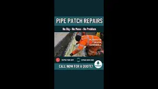 Pipe Patch Repairs Plymouth | DrainBlock Services | No Dig Drain Repair #shorts #drainrepair