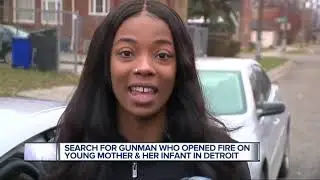 Young woman, one-month-old baby shot on Detroit's west side
