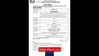 DATE SHEET OUT 10th ,11th ,12th. jkbose date sheet