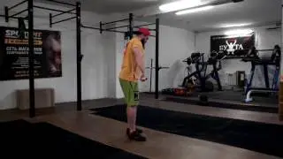 6. Тяга штанги до колена.