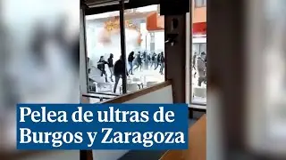 Detenidos 64 ultras por la pelea entre radicales del Burgos y el Zaragoza