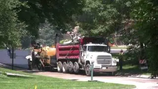 LAYING AN ASPHALT STREET On A Hot Day