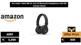 Ant Audio Treble 900 On  Ear HD Bluetooth Headphones with Mic Carbon Black