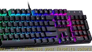 Redragon Gaming Keyboard, Mechanical Gaming Keyboard with Red Switches, Programmable Macro Editing