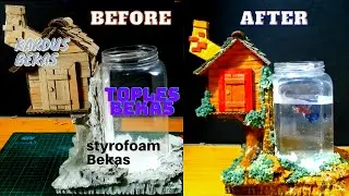 Cara membuat soliter cupang (betta fish) dari kardus bekas dan limbah pelastik lainnya