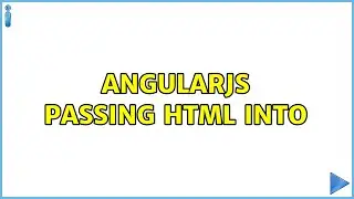 AngularJS passing HTML into $scope (2 Solutions!!)