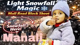Live snowfall + Manali Mall Road = full viral combo! 27.1,2026 WINTER MAGICBarf Gir Rahi Hai 🔴 LIVE