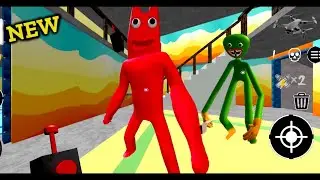 New Garten of Banban Playtime monster red Banban & green  Huggy Wuggy horror house escape, full game