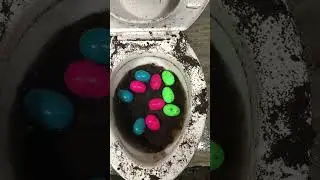 Flushing surprise eggs gross toilet #shorts