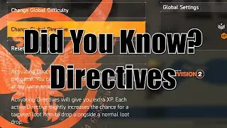 Division 2: Did You Know? Directives