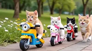 Mama Cat and Kitten Make Pizza to Buy Kitten&rsquo;s Dream Toy Motor 🍕💙   Heartwarming Story 5