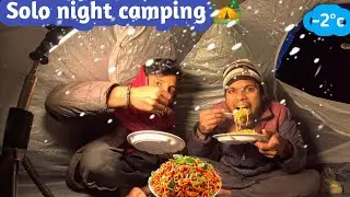 Extreme -2&deg;c Winter Night Camping 🥶 and eating maggie 😁 