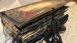 OOAK- Chunky / Gothic / Grungy / Romance/ spooky Journal - Handmade