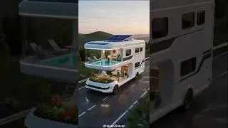 Luxury Double Deck RV with Pool and Garden 🏞️🚐 #Pool #EcoRide #DreamOn #haven2haven #shorts #F59