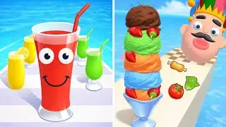 Which One Do You Prefer? | Juice Run vs Sandwich Runner Stacky Ice Cream Gameplay