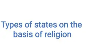 types of states on the bases of religion #judiciary #lawyer #legalrights #india #competitive #study