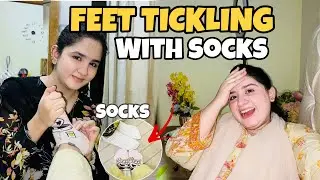 FEET TICKLING WITH SOCKS 🧦🤪Part 3 | Azan ki sahiii mar aii💀👺|Life with Noorah| 