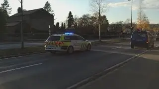 Oslo Police Car Responding to a fire