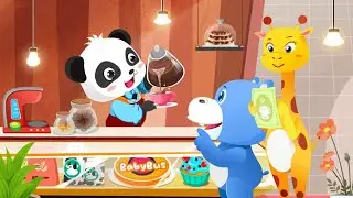 Baby Panda's Juice and Sandwich Shop Adventure at the Supermarket