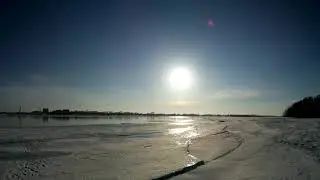 TimeLapse: Вид с берега реки Обь / View from the coast of the river Ob (18.03.2018)