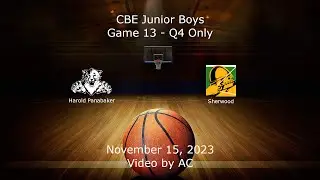 CBE - Fall 2023 - Game 13 - Harold Panabaker vs. Sherwood