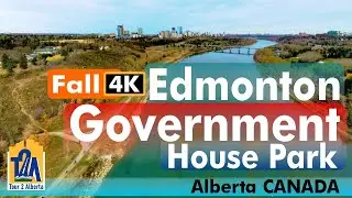 ❤️ Government House Park 🇨🇦【4K】Edmonton Fall Scenery | Alberta, CANADA 👍😍👍