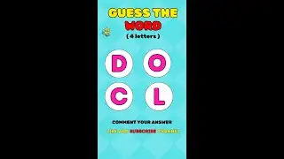 Guess The Word #puzzles #guessthe4letterword #riddles #riddlezone