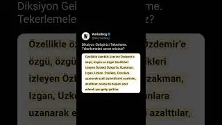 Diksiyon Geliştirici Tekerleme.Tekerlemeleri sever misiniz?&Ouml;zellikle &ouml;zerklik &uuml;zerine #tekerleme