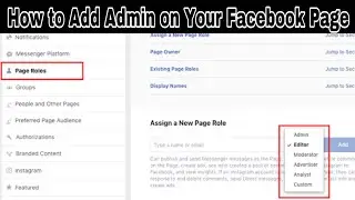 How to Give Someone an Admin Role on Your Facebook Page | how to add admin on facebook page 2021