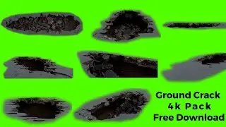 Ground Crack Pack 3  Free VFX | Green Screen
