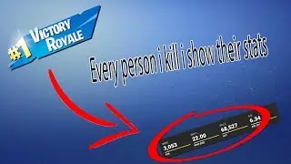 Every Person I kill I show their stats...